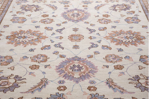 Chobi Beige Hand Knotted 82 X 100 Area Rug 700-156105 Image 5