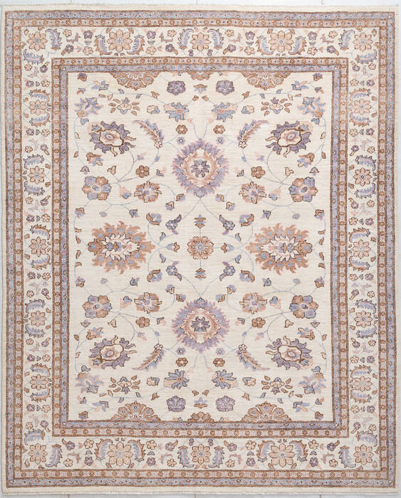 Chobi Beige Hand Knotted 82 X 100 Area Rug 700-156105 Image 0