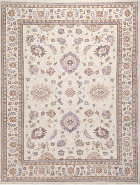 Chobi Beige Hand Knotted 10'0" X 13'1"  Area Rug 700-156106