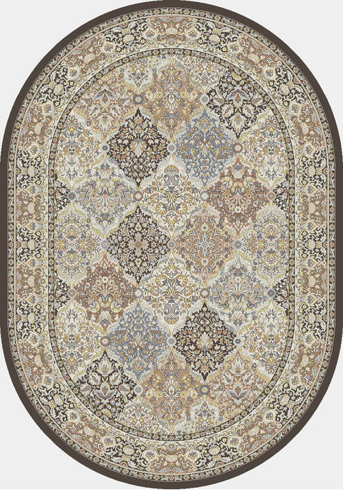 Dynamic ANCIENT GARDEN Brown Oval 67 X 96 Area Rug ANOV71057008325 801-156135 Image 0