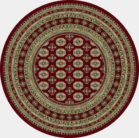 Dynamic ANCIENT GARDEN Red Round 710 X 710 Area Rug ANR8571021293 801-156143 Image 0