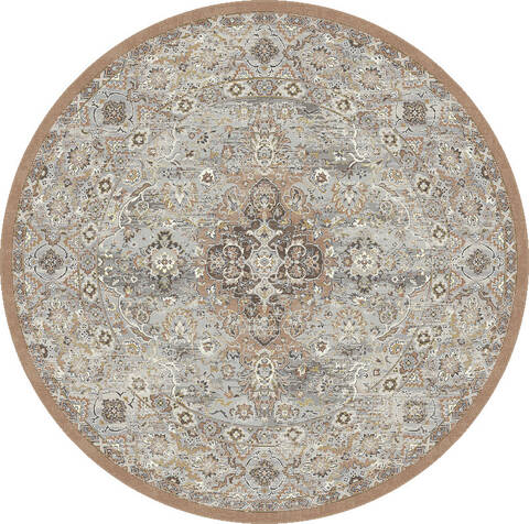 Dynamic ANCIENT GARDEN Multicolor Round 53 X 53 Area Rug ANR5572759285 801-156159 Image 0