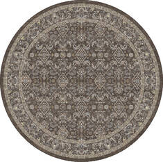 Dynamic ANCIENT GARDEN Brown Round 5'3" X 5'3" Area Rug ANR5572763235 801-156166