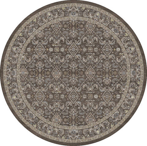 Dynamic ANCIENT GARDEN Brown Round 710 X 710 Area Rug ANR8572763235 801-156171 Image 0