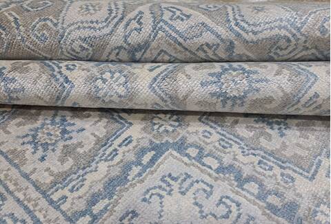 Geometric Grey Hand Knotted 56 X 80  Area Rug 660-156692 Image 1