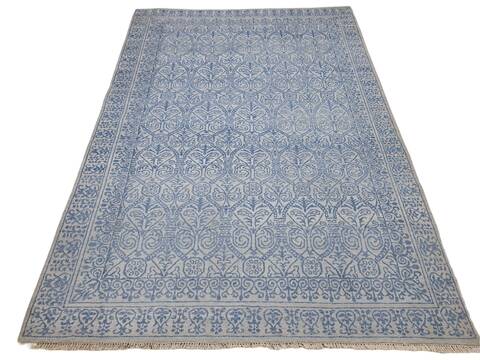 Floral Grey Hand Knotted 56 X 80 Area Rug 660-156694 Image 0