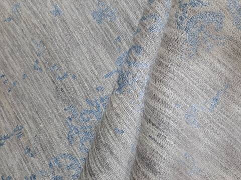 Floral Grey Hand Knotted 56 X 80  Area Rug 660-156696 Image 1