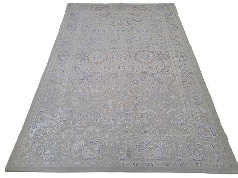 Modern Grey Hand Knotted 56 X 80 Area Rug 660-156698 Image 0