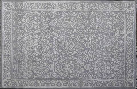 Bhadohi Grey Hand Knotted 56 X 80 Area Rug 660-156723 Image 2