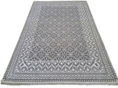 Indian Bhadohi Multicolor Rectangle 5x8 ft Wool and Viscose Carpet 156727