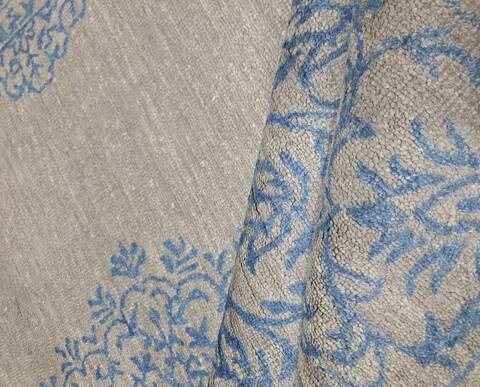 Bhadohi Grey Hand Knotted 56 X 80 Area Rug 660-156730 Image 1