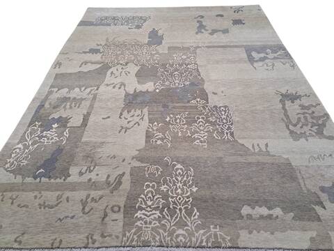 Modern Multicolor Hand Knotted 80 X 100  Area Rug 660-156731 Image 0