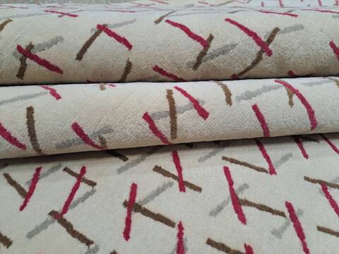 Modern Beige Hand Knotted 80 X 100  Area Rug 660-156733 Image 1