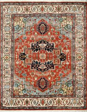 Heriz Multicolor Hand Knotted 10'0" X 8'0"  Area Rug 660-156734
