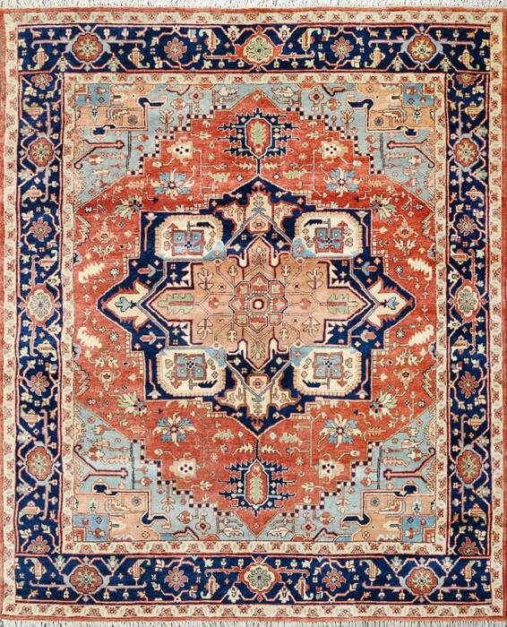 Heriz Multicolor Hand Knotted 80 X 100  Area Rug 660-156735 Image 0