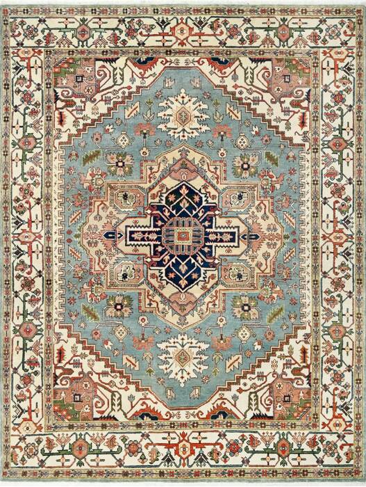 Heriz Multicolor Hand Knotted 80 X 100  Area Rug 660-156737 Image 0