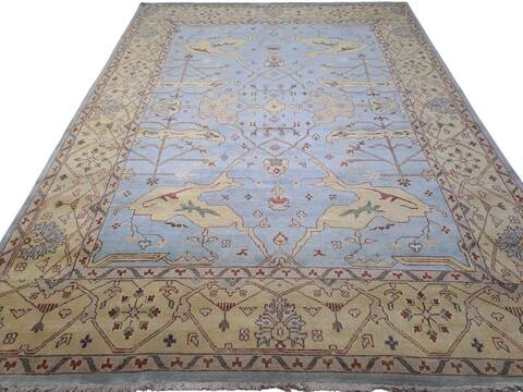 Oushak Blue Hand Knotted 90 X 120  Area Rug 660-156739 Image 0