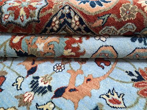 Heriz Blue Hand Knotted 80 X 100  Area Rug 660-156742 Image 1