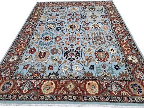 Heriz Blue Hand Knotted 80 X 100  Area Rug 660-156742 Image 0