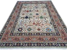 Heriz Cream Hand Knotted 8'0" X 10'0"  Area Rug 660-156747