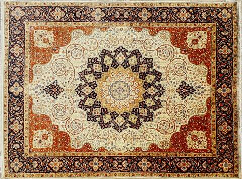 Heriz Cream Hand Knotted 80 X 100 Area Rug 660-156760 Image 2