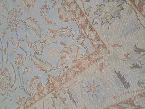 Oushak Light Blue Hand Knotted 80 X 100  Area Rug 660-156768 Image 1