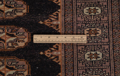 Bokhara Black Runner Hand Knotted 27 X 77 Area Rug 700-156769 Image 8