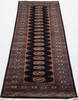 Bokhara Black Runner Hand Knotted 27 X 77 Area Rug 700-156769 Thumb 1