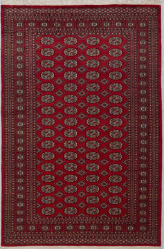 Bokhara Red Hand Knotted 5'2" X 7'10"  Area Rug 700-156770