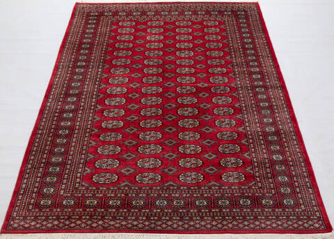Bokhara Red Hand Knotted 51 X 79 Area Rug 700-156771 Image 1