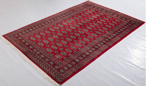 Bokhara Red Hand Knotted 51 X 79 Area Rug 700-156771 Image 2