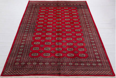 Bokhara Red Hand Knotted 62 X 810 Area Rug 700-156773 Image 1