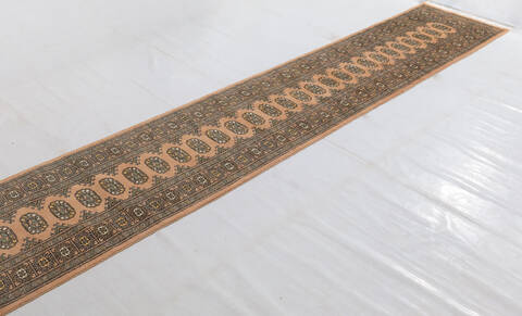 Bokhara Beige Runner Hand Knotted 27 X 172 Area Rug 700-156775 Image 2