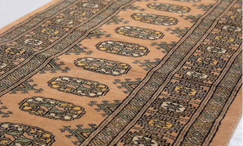 Bokhara Beige Runner Hand Knotted 27 X 172 Area Rug 700-156775 Image 3