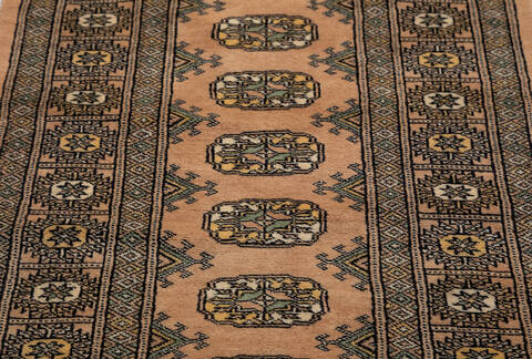 Bokhara Beige Runner Hand Knotted 27 X 172 Area Rug 700-156775 Image 4