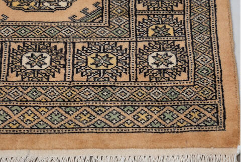 Bokhara Beige Runner Hand Knotted 27 X 172 Area Rug 700-156775 Image 5