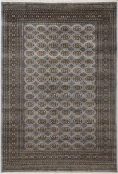 Bokhara Grey Hand Knotted 6'8" X 9'9"  Area Rug 700-156776
