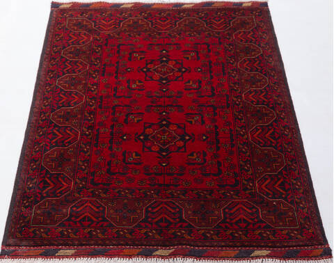 Khan Mohammadi Red Hand Knotted 35 X 50 Area Rug 700-156779 Image 1