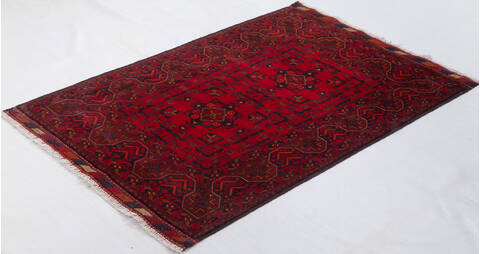 Khan Mohammadi Red Hand Knotted 35 X 50 Area Rug 700-156779 Image 2