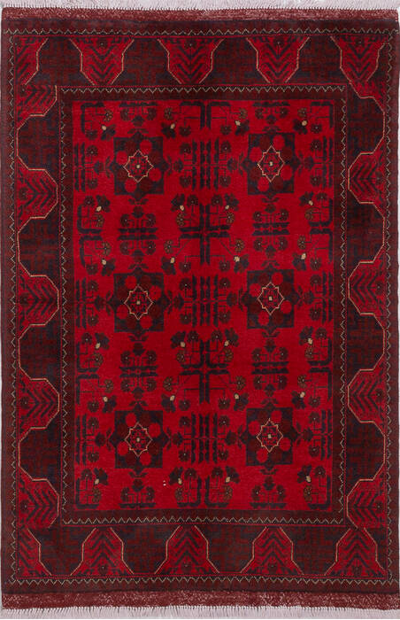 Khan Mohammadi Red Hand Knotted 34 X 49 Area Rug 700-156780 Image 0