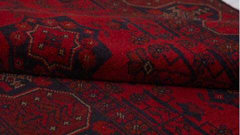 Khan Mohammadi Red Runner Hand Knotted 210 X 98 Area Rug 700-156781 Image 7