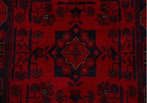 Khan Mohammadi Red Runner Hand Knotted 29 X 99 Area Rug 700-156782 Image 5