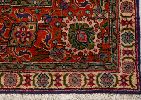 Tabriz Blue Hand Knotted 68 X 96 Area Rug 700-156783 Image 4