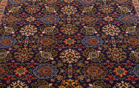 Tabriz Blue Hand Knotted 68 X 96 Area Rug 700-156783 Image 5