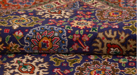 Tabriz Blue Hand Knotted 68 X 96 Area Rug 700-156783 Image 7
