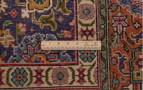 Tabriz Blue Hand Knotted 68 X 96 Area Rug 700-156783 Image 8