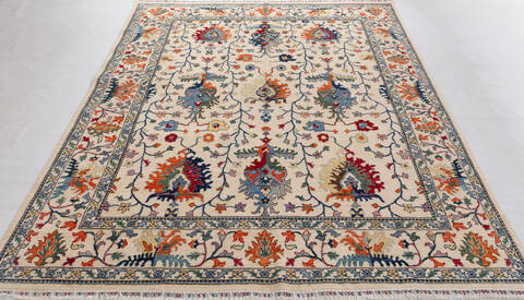 Chobi Beige Hand Knotted 80 X 910 Area Rug 700-156784 Image 1