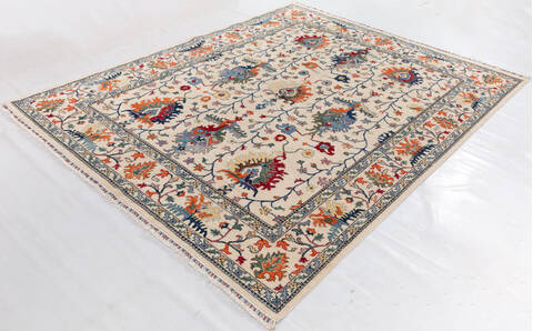 Chobi Beige Hand Knotted 80 X 910 Area Rug 700-156784 Image 2