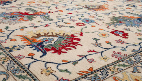 Chobi Beige Hand Knotted 80 X 910 Area Rug 700-156784 Image 3