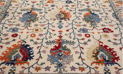 Chobi Beige Hand Knotted 80 X 910 Area Rug 700-156784 Image 4